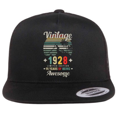 95th Birthday Retro 95 Years Being Awesome Tees Vintage Car Flatbill Hat