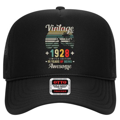 95th Birthday Retro 95 Years Being Awesome Tees Vintage Car Trucker Hat