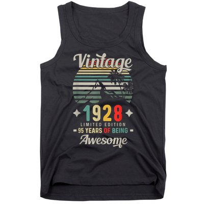 95th Birthday Retro 95 Years Being Awesome Tees Vintage Car Tank Top