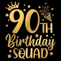 90th Birthday Squad 90 Years Old Birthday Party Group Cooling Performance Crew T-Shirt
