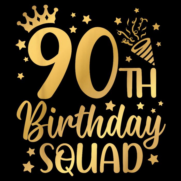 90th Birthday Squad 90 Years Old Birthday Party Group Cooling Performance Crew T-Shirt