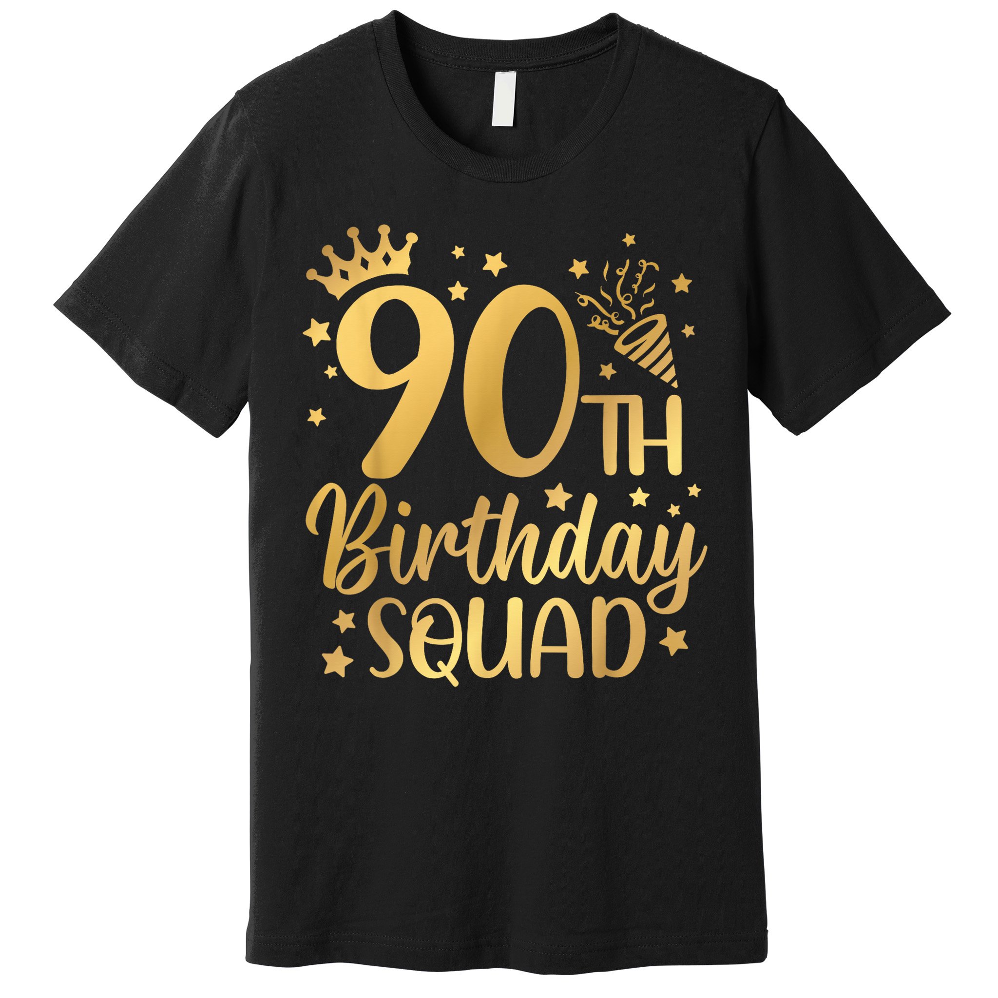 90th Birthday Squad 90 Years Old Birthday Party Group Premium T-Shirt