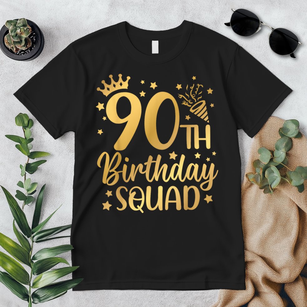 90th Birthday Squad 90 Years Old Birthday Party Group Premium T-Shirt