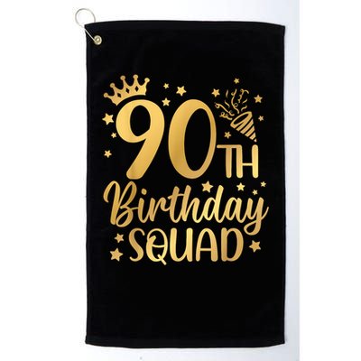 90th Birthday Squad 90 Years Old Birthday Party Group Golf Towel
