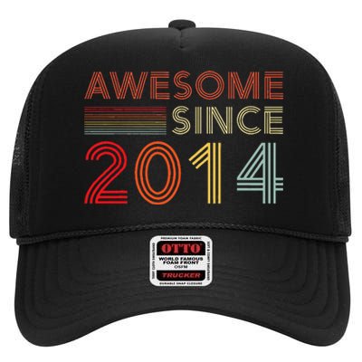 9yr BDay Son Boy Funny 2014 9th 9 Year Old Birthday High Crown Mesh Back Trucker Hat