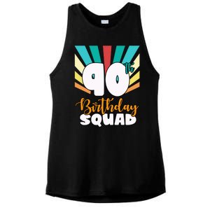 90th Birthday Squad 90 Years Old Ladies PosiCharge Tri-Blend Wicking Tank