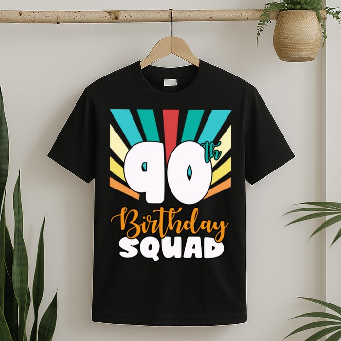90th Birthday Squad 90 Years Old T-Shirt