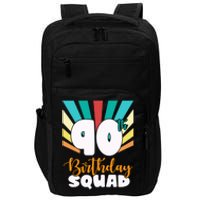 90th Birthday Squad 90 Years Old Impact Tech Backpack