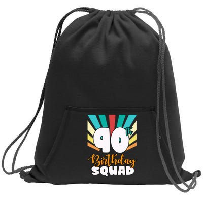 90th Birthday Squad 90 Years Old Sweatshirt Cinch Pack Bag