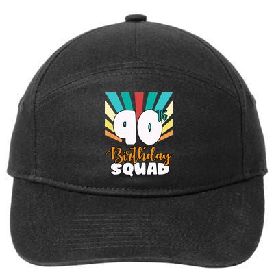 90th Birthday Squad 90 Years Old 7-Panel Snapback Hat