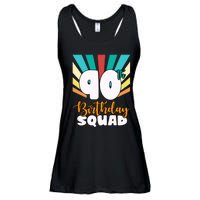 90th Birthday Squad 90 Years Old Ladies Essential Flowy Tank