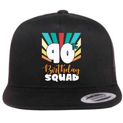 90th Birthday Squad 90 Years Old Flatbill Hat
