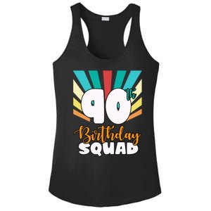 90th Birthday Squad 90 Years Old Ladies PosiCharge Competitor Racerback Tank