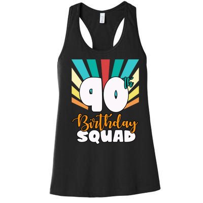 90th Birthday Squad 90 Years Old Women's Racerback Tank