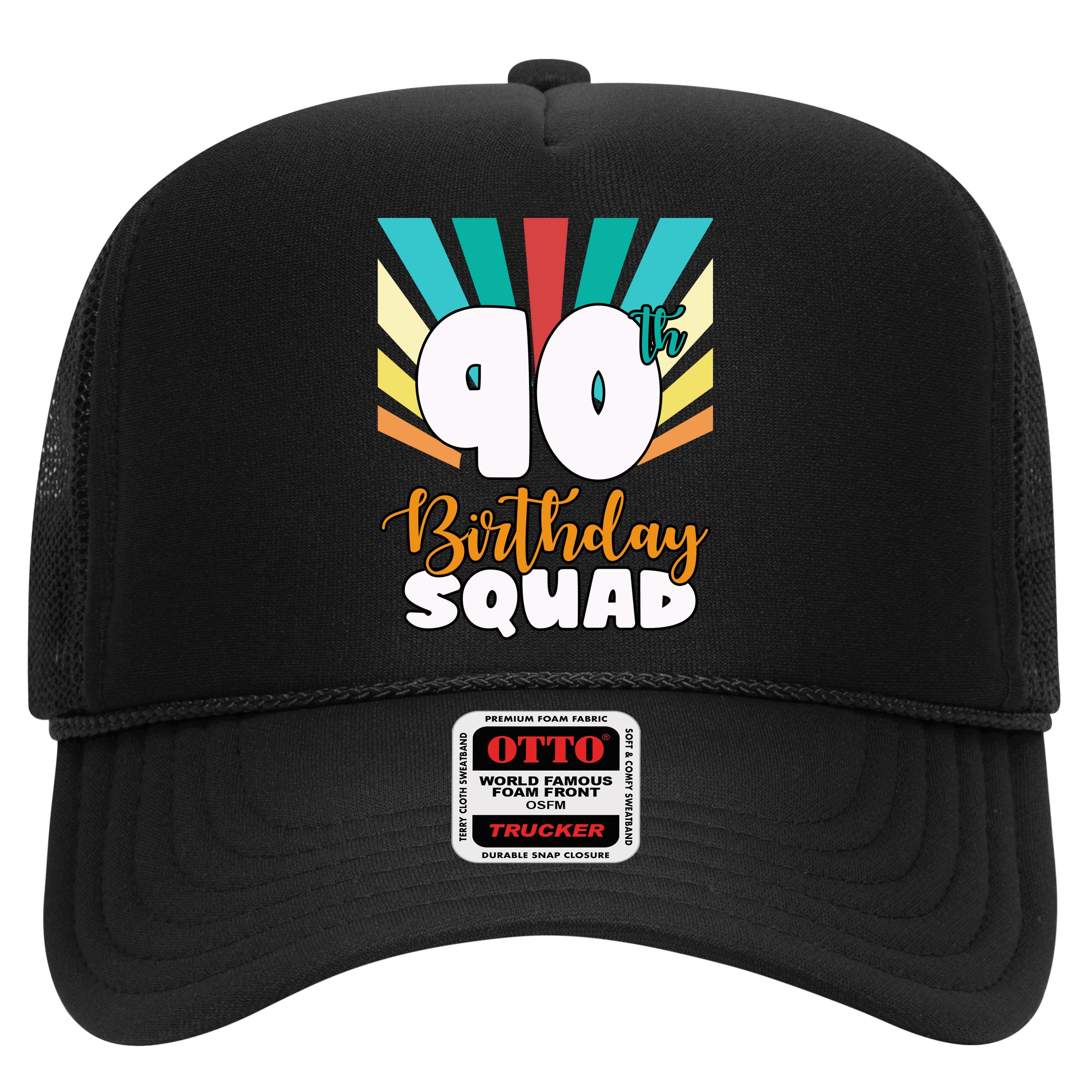 90th Birthday Squad 90 Years Old Hat