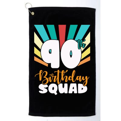 90th Birthday Squad 90 Years Old Golf Towel