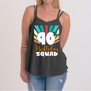 90th Birthday Squad 90 Years Old Women's Strappy Tank