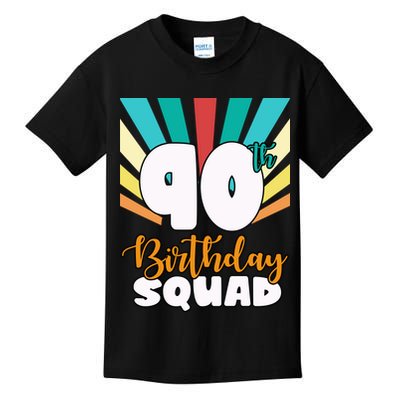 90th Birthday Squad 90 Years Old Kids T-Shirt
