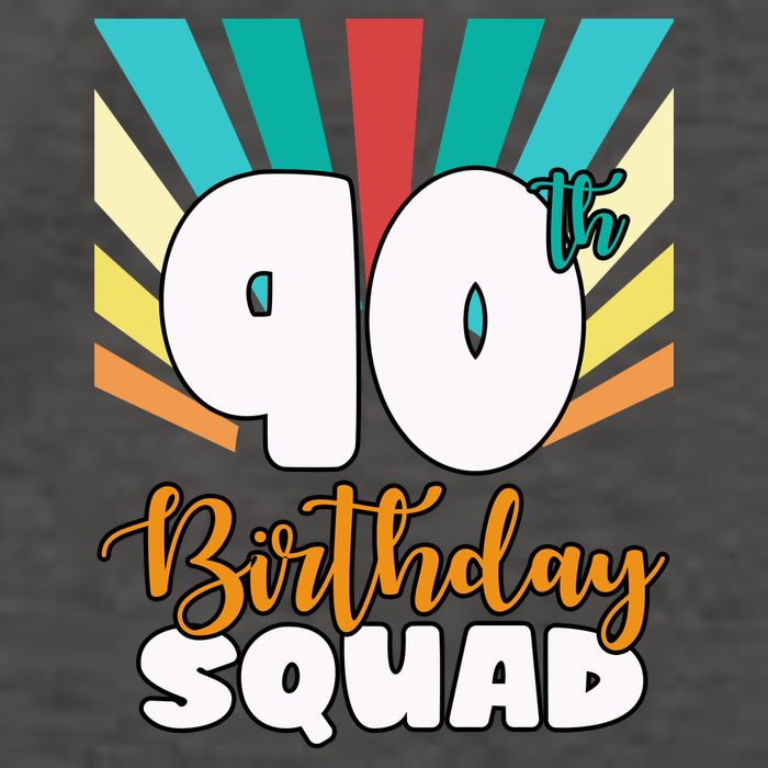 90th Birthday Squad 90 Years Old Vector Backpack