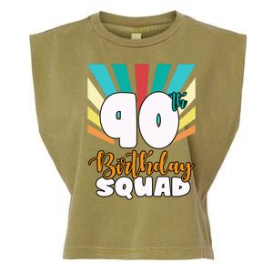 90th Birthday Squad 90 Years Old Garment-Dyed Women's Muscle Tee