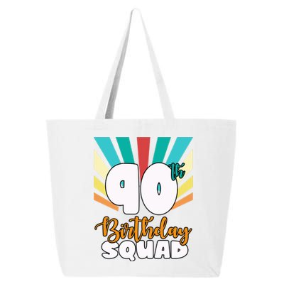 90th Birthday Squad 90 Years Old 25L Jumbo Tote