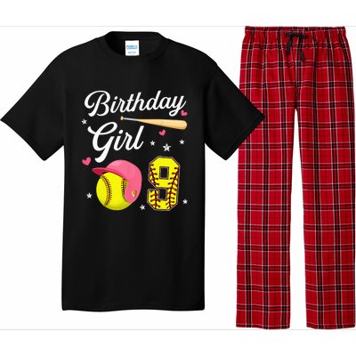 9th Birthday Softball Player Themed Nine 9 Years Old Pajama Set