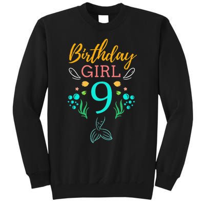 9th Birthday This Mermaid Is 9 Years Old Sweatshirt