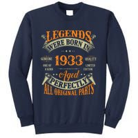 90th Birthday Tee Vintage Legends Born In 1933 90 Years Old Sweatshirt