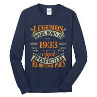 90th Birthday Tee Vintage Legends Born In 1933 90 Years Old Tall Long Sleeve T-Shirt