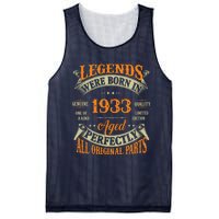 90th Birthday Tee Vintage Legends Born In 1933 90 Years Old Mesh Reversible Basketball Jersey Tank