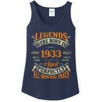 90th Birthday Tee Vintage Legends Born In 1933 90 Years Old Ladies Essential Tank