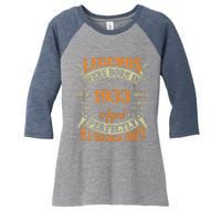 90th Birthday Tee Vintage Legends Born In 1933 90 Years Old Women's Tri-Blend 3/4-Sleeve Raglan Shirt