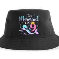 9th Birthday This Mermaid Is 9 Years Old Sustainable Bucket Hat