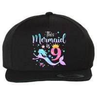 9th Birthday This Mermaid Is 9 Years Old Wool Snapback Cap