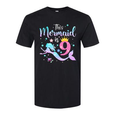 9th Birthday This Mermaid Is 9 Years Old Softstyle® CVC T-Shirt