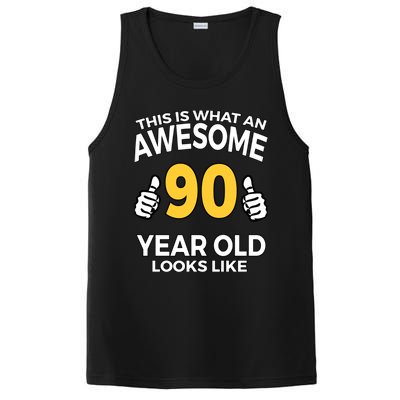 90th Birthday T Funny 90 Years Old Gifts PosiCharge Competitor Tank