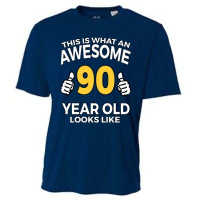 90th Birthday T Funny 90 Years Old Gifts Cooling Performance Crew T-Shirt