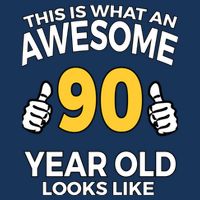 90th Birthday T Funny 90 Years Old Gifts V-Neck T-Shirt