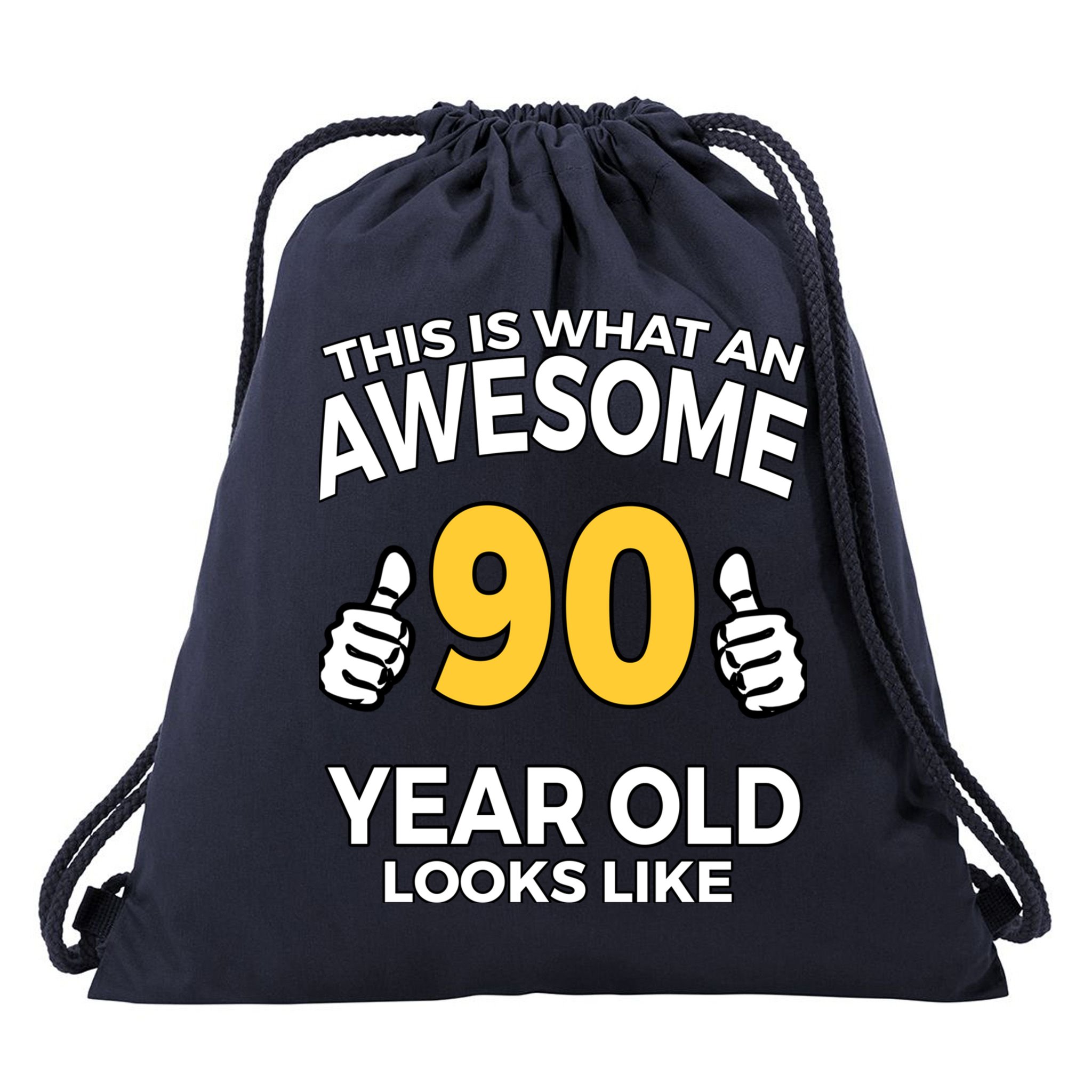 90th Birthday T Funny 90 Years Old Gifts Drawstring Bag