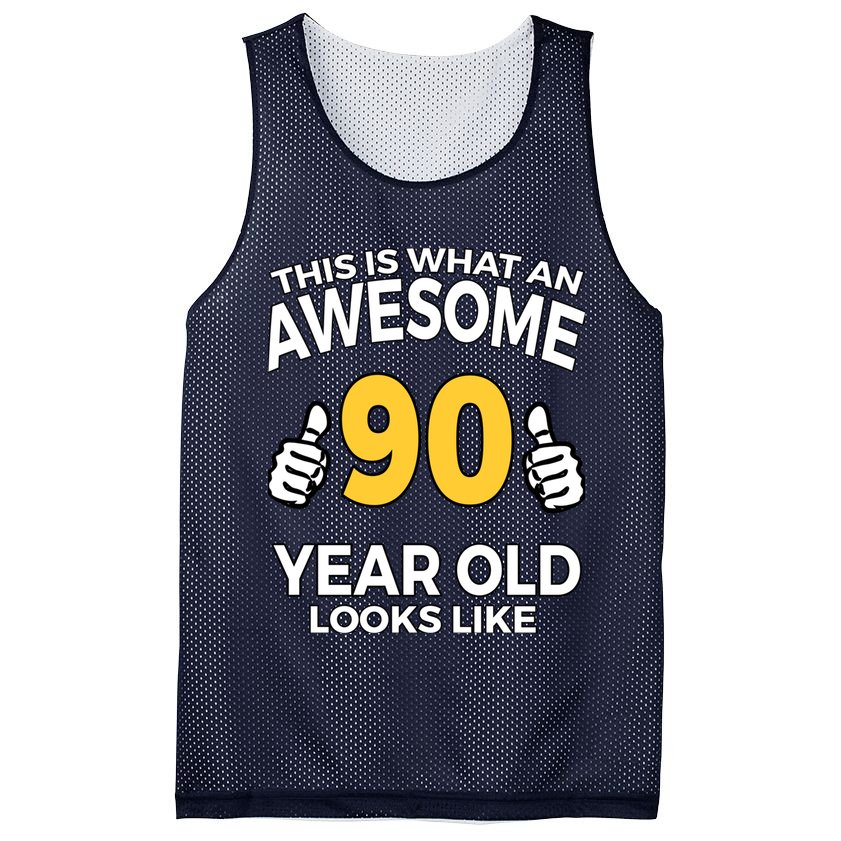 90th Birthday T Funny 90 Years Old Gifts Mesh Reversible Basketball Jersey Tank