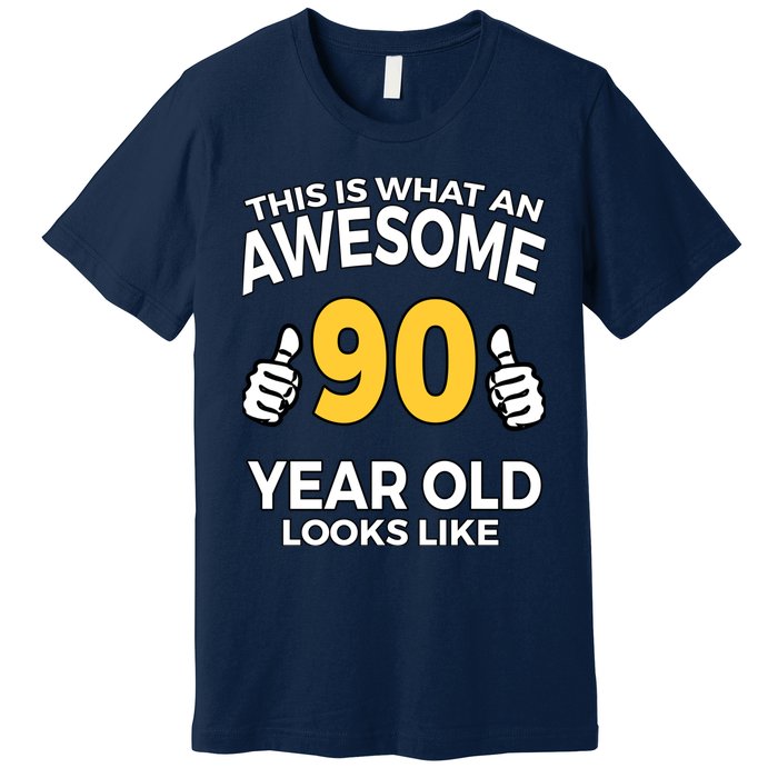 90th Birthday T Funny 90 Years Old Gifts Premium T-Shirt