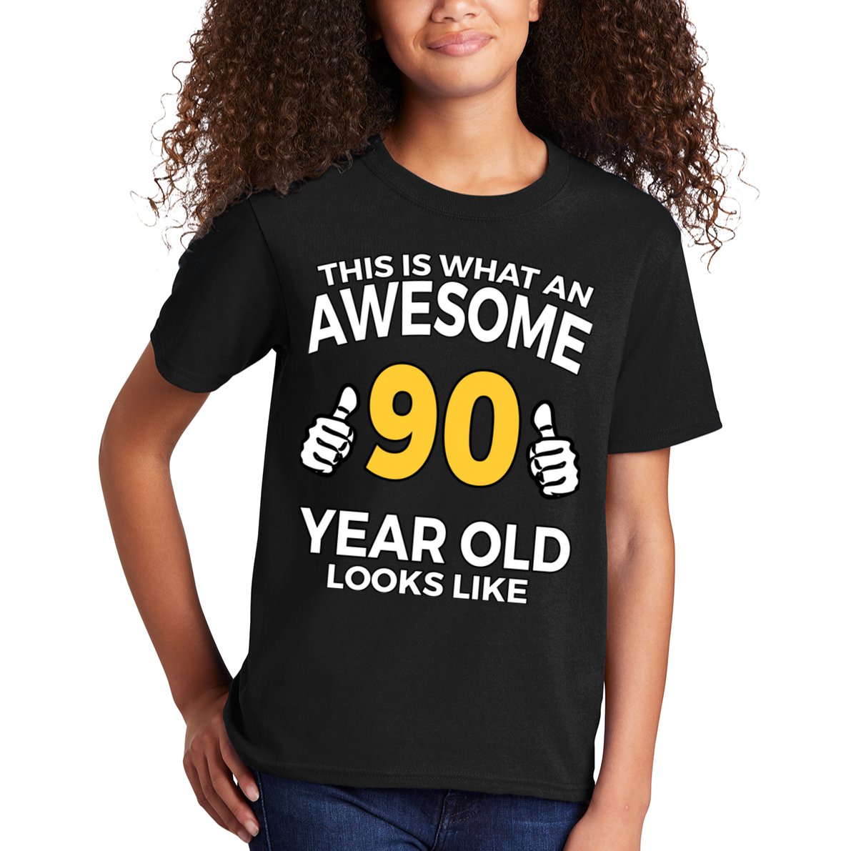 90th Birthday T Funny 90 Years Old Gifts Kids T-Shirt