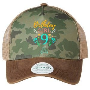 9th Birthday This Mermaid Is 9 Years Old Legacy Tie Dye Trucker Hat