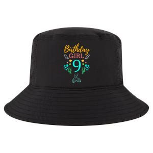 9th Birthday This Mermaid Is 9 Years Old Cool Comfort Performance Bucket Hat