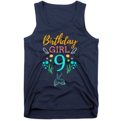 9th Birthday This Mermaid Is 9 Years Old Tank Top