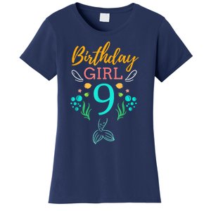 9th Birthday This Mermaid Is 9 Years Old Women's T-Shirt