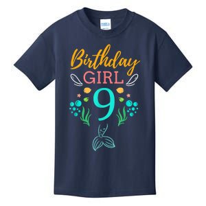 9th Birthday This Mermaid Is 9 Years Old Kids T-Shirt