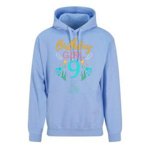 9th Birthday This Mermaid Is 9 Years Old Unisex Surf Hoodie