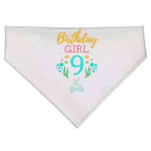 9th Birthday This Mermaid Is 9 Years Old USA-Made Doggie Bandana