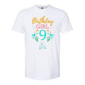 9th Birthday This Mermaid Is 9 Years Old Softstyle CVC T-Shirt